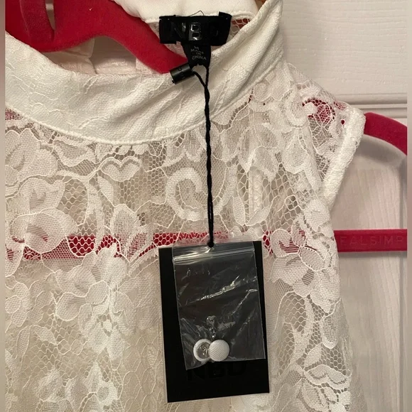 NWT 🤍 Revolve 🤍 White Lace Jules Dress by NBD 🤍 size Medium - Picture 7 of 7